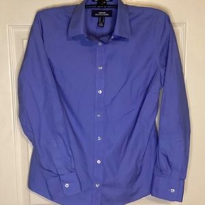 Petite Long Sleeve No Iron Broadcloth Shirt